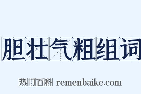 胆壮气粗组词是什么意思的图片